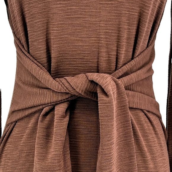 R.Vivimos Long Sleeve Tie Waist Knit Dress M - Picture 6 of 8